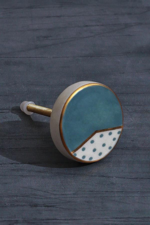 G Decor Geometric & Polka Dot Collection Handmade & Hand-Painted Ceramic Knobs Polka Dot
