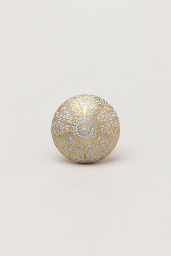 G Decor Golden Brass Monarchy Drawer Door Knob Black