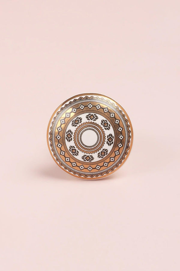 G Decor Golden Mystic Persian Ceramic Door Knob Stripes