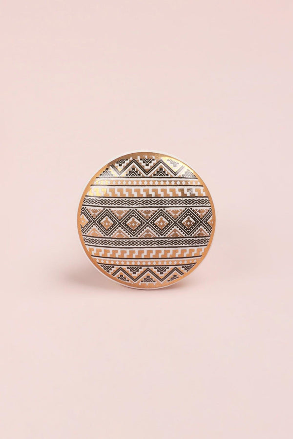 G Decor Golden Mystic Persian Ceramic Door Knob Stripes