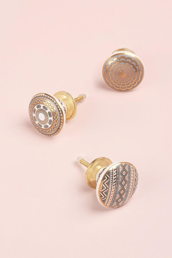 g decor Golden Mystic Persian Ceramic Door Knob Stripes