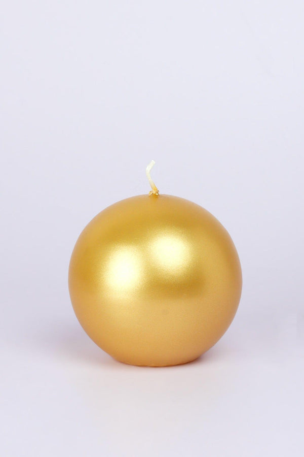G Decor Grace Alouette Gold Lacquered Pillar And Ball Candles Ball