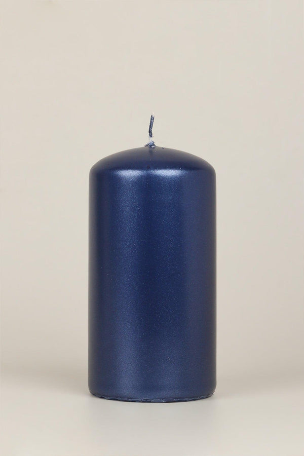 G Decor Grace Alouette Navy Blue Lacquered Pillar And Ball Candles Ball