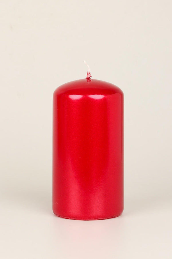 G Decor Grace Alouette Scarlet Red Lacquered Pillar And Ball Candles Ball