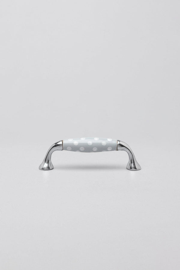 G Decor Grey White Spots Ceramic Kitchen Cupboard Pull Handles