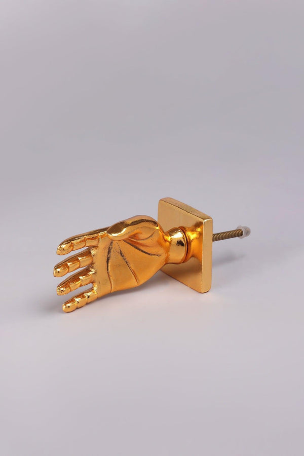 G Decor Handcrafted Designer Large Embracing Hand Door Knobs Silver