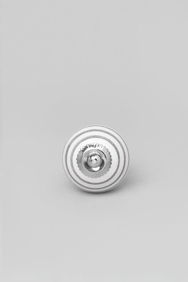 G Decor Handcrafted & Handpainted Striped Ceramic Door Knobs White Base Cupboard Pull Handles In Red Light Green And Dark Gray Green