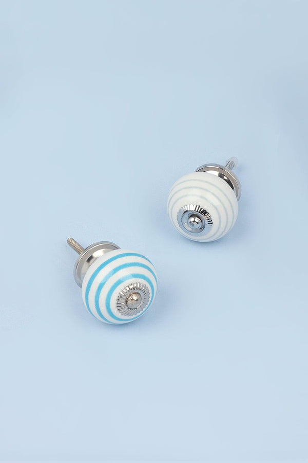 g decor Handcrafted & Handpainted Striped Ceramic Door Knobs White Base Cupboard Pull Handles In Grey and Blue Blue g decor Handcrafted & Handpainted Striped Ceramic Door Knobs White Base Cupboard Pull Handles In Grey and Blue Blue