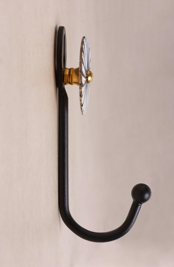 G Decor Handpainted Mother Of Pearl Charm Mother Of Pearl Wall Coat Hook White