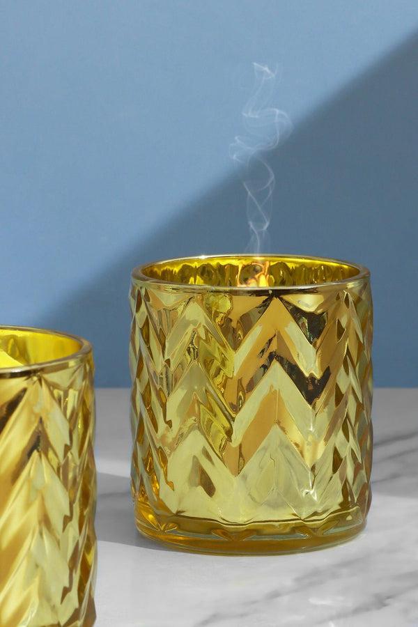 G Decor Havana Christmas Pair Scented Soy Glass Jars