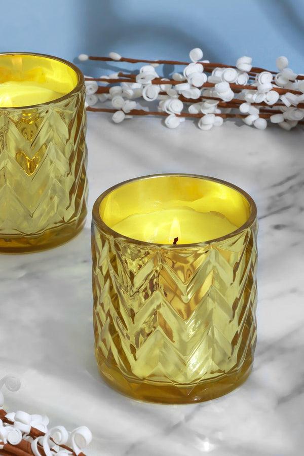 G Decor Havana Christmas Pair Scented Soy Glass Jars