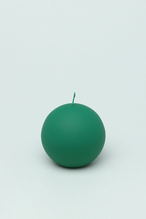 G Decor Henry Velvet Matt Soft Touch Smooth Emerald Green Pillar Candle Ball
