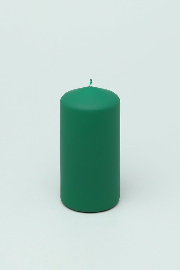 G Decor Henry Velvet Matt Soft Touch Smooth Emerald Green Pillar Candle Ball