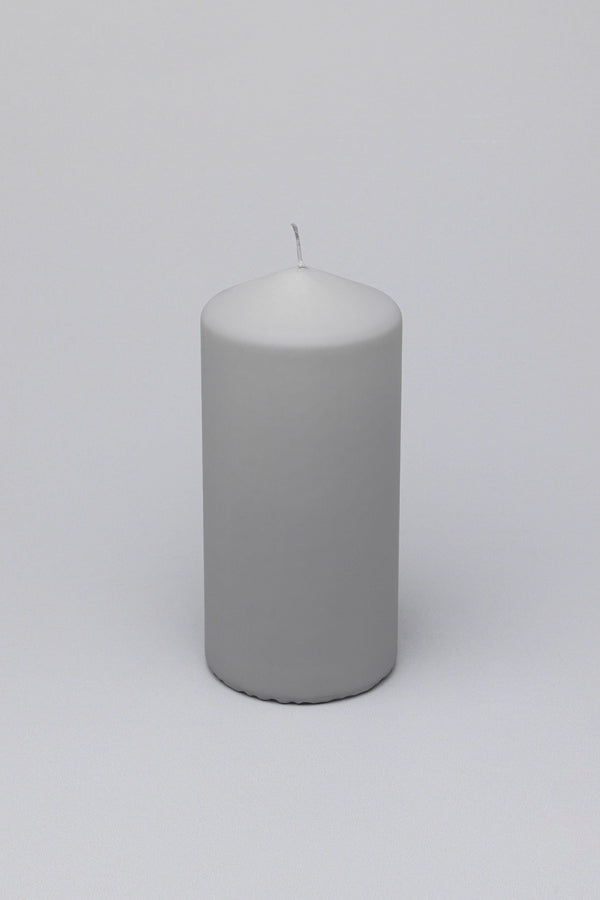 G Decor Henry Velvet Matt Soft Touch Smooth Light Grey Pillar Candle Ball