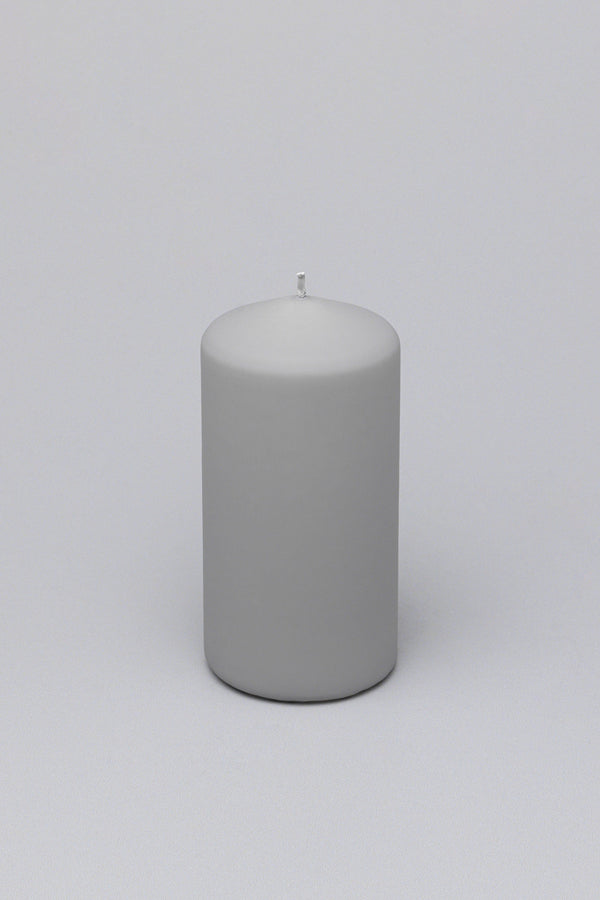 G Decor Henry Velvet Matt Soft Touch Smooth Light Grey Pillar Candle Ball