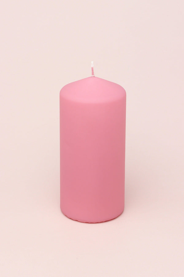 G Decor Henry Velvet Matt Soft Touch Smooth Powder Pink Pillar Candle Ball