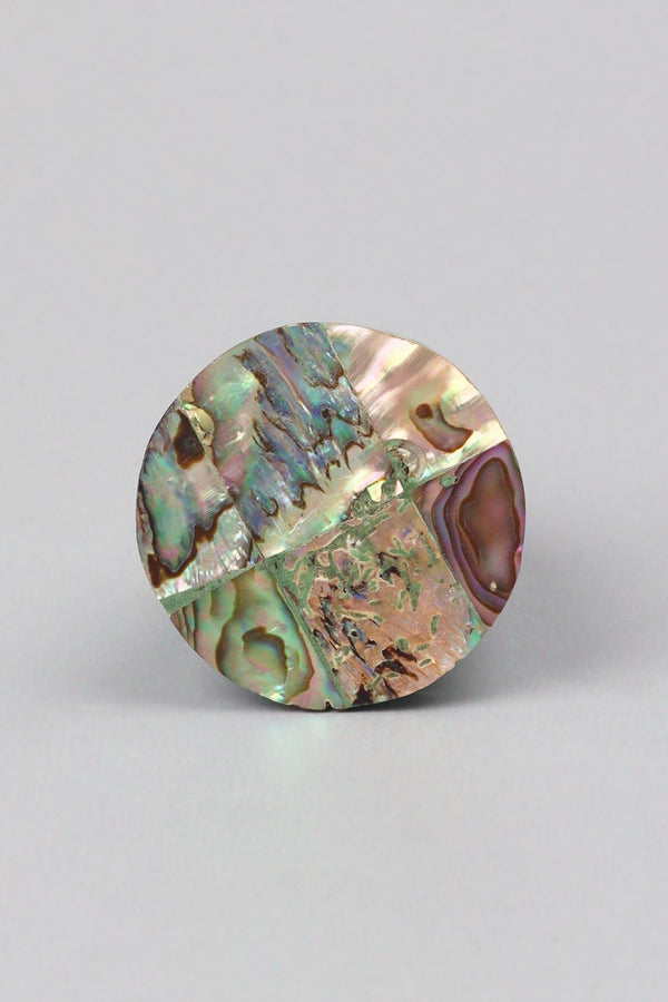 G Decor Iridescent Mother Of Pearl & Rasin Decorative Door Knobs Green