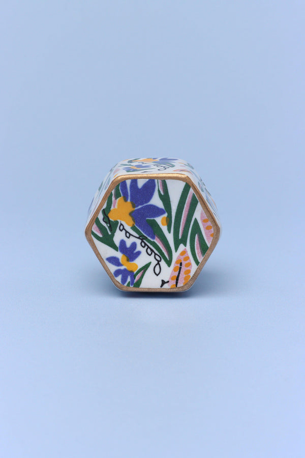 G Decor Joy Vibes Handpainted Cylinder Door Knob Ceramic Door Pull Black