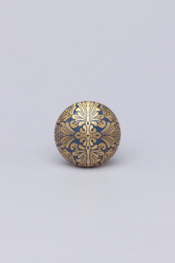 G Decor King’s Manor Victorian Brass Door Knob Blue