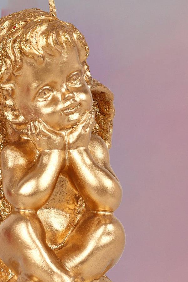G Decor L'Ange Dorée De L'Or – Rococo Golden Cherub Candle Gold Angel Of Fortune Gold