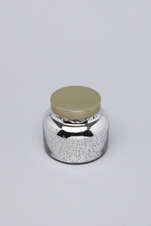 G Decor Large Aurielle Grande Linen Fragrance Hand-Poured Soy Wax Jar Candle Mercury In Silver Or Rose Gold Finish Silver