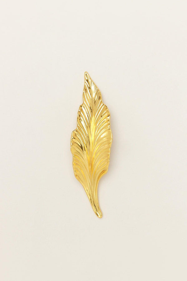 G Decor Large Shiny Gold Brass Leaves Cupboard Pull Draw Handles