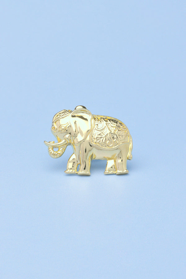 G Decor Lucky Elephant Gold Treasure Door Knob Gold