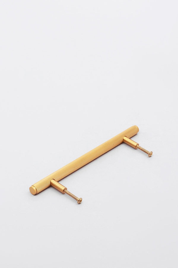 G Decor Matt Brass Solid Knurled T Bar Kitchen Gold Cupboard Handles