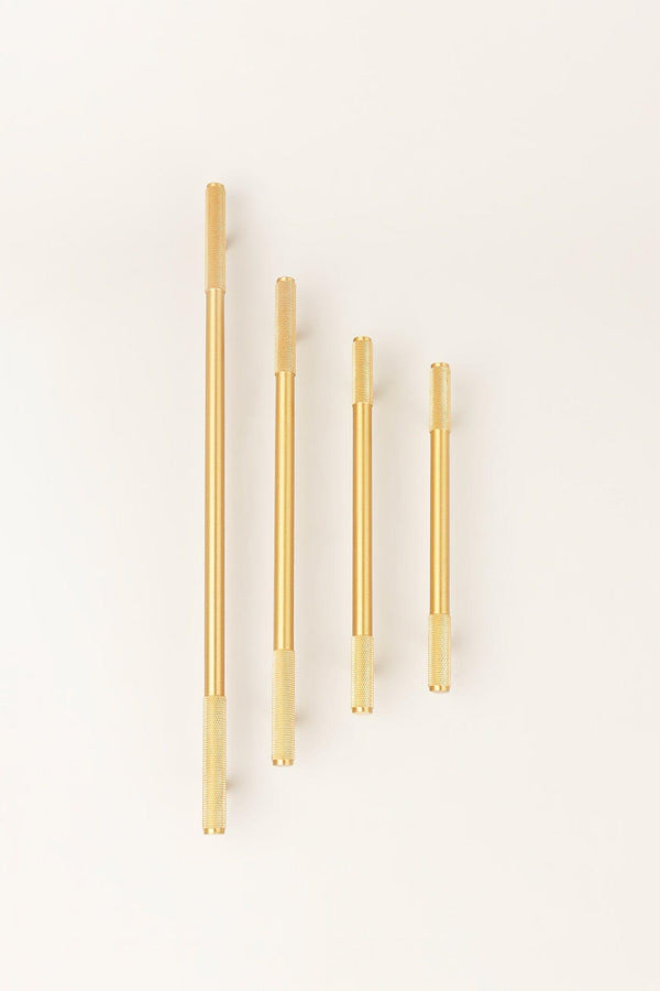 G Decor Matt Brass Solid Knurled T Bar Kitchen Gold Cupboard Handles