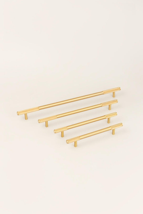 g decor Matt Brass Solid Knurled T Bar Kitchen Gold Cupboard Handles