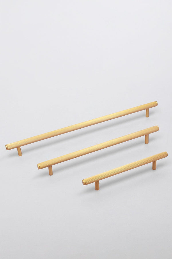 g decor Matt Brass Solid Knurled T Bar Kitchen Gold Cupboard Handles