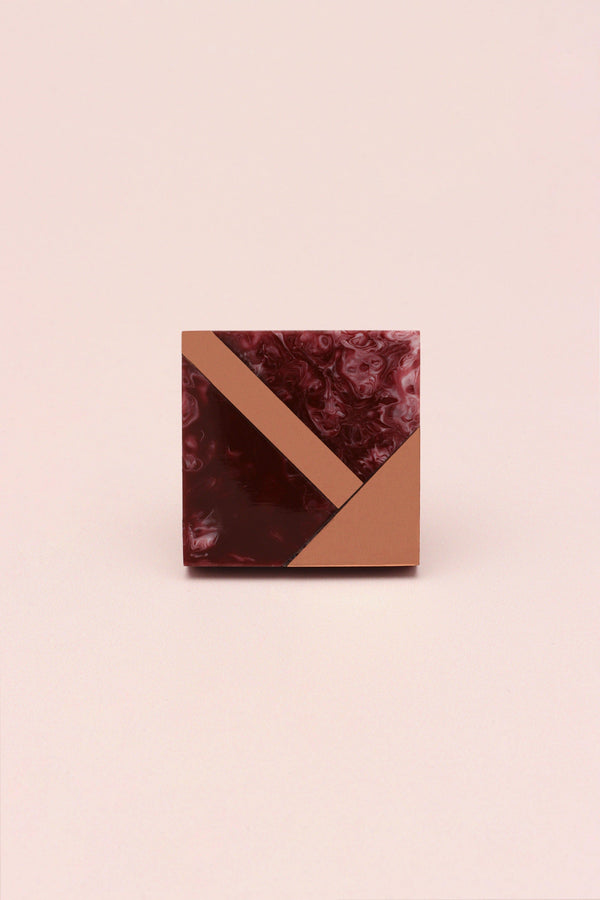 G Decor Matteo Deco Marble Effect & Rose Gold Knob Earth Tones White