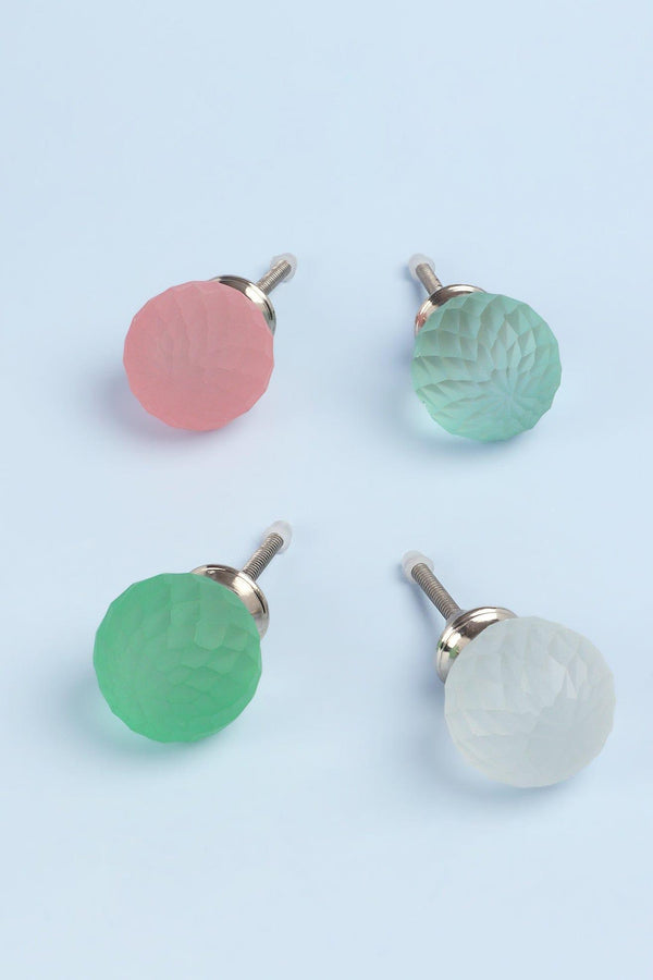 g decor Moonlit Gem Night Spiral Matt Glass Knob In Light Colours Blue