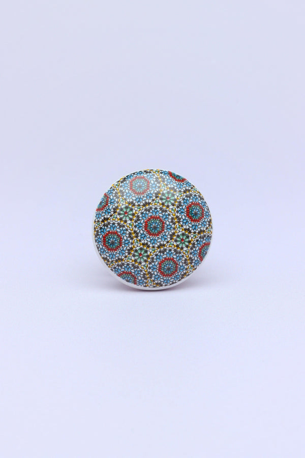 G Decor Moroccan Tile Design Ceramic Cabinets Door Knob Snow Flake