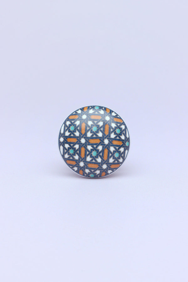 G Decor Moroccan Tile Design Ceramic Cabinets Door Knob Snow Flake