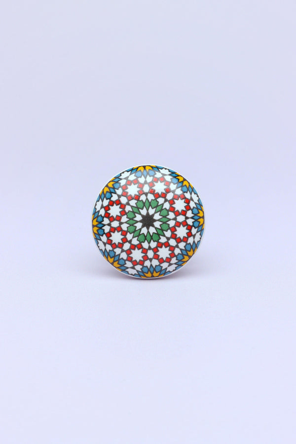 G Decor Moroccan Tile Design Ceramic Cabinets Door Knob Snow Flake