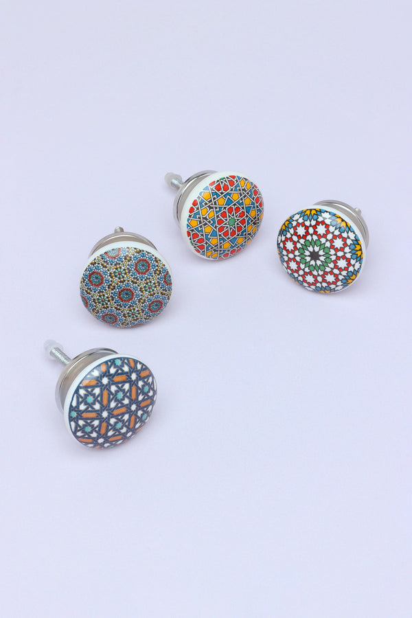 g decor Moroccan Tile Design Ceramic Cabinets Door Knob Snow flake