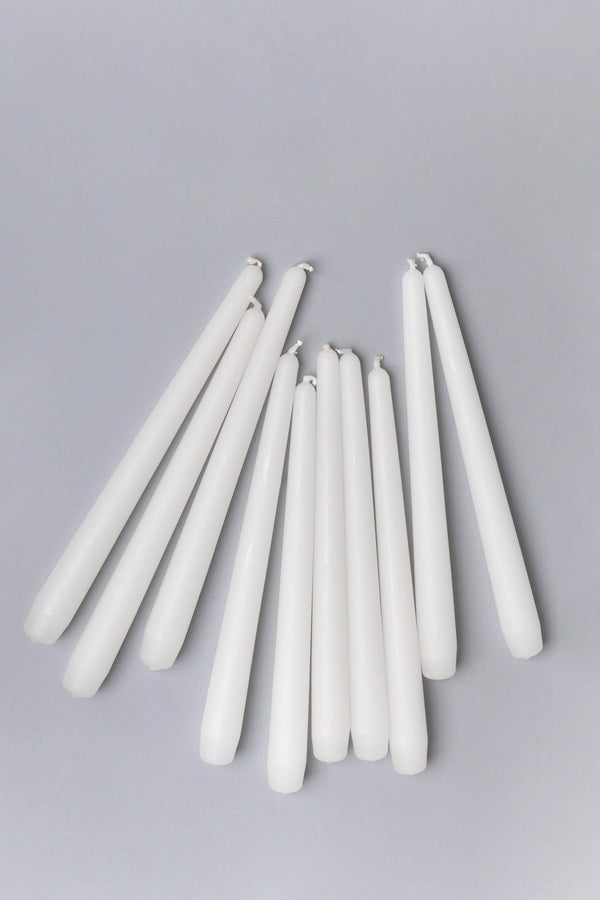 G Decor Nordlys Tall Matt White Dinner & Taper Candles Pack Of 2 10 Or 20 Scandinavian Design Pack Of 10