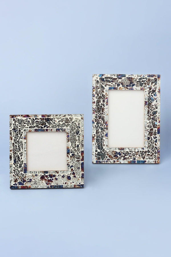 G Decor Oasis Handmade Glass Mosaic Photo Frame Contemporary Picture Display Small