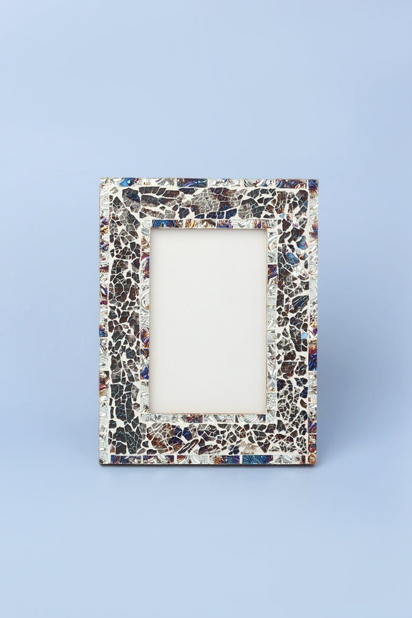 G Decor Oasis Handmade Glass Mosaic Photo Frame Contemporary Picture Display Small