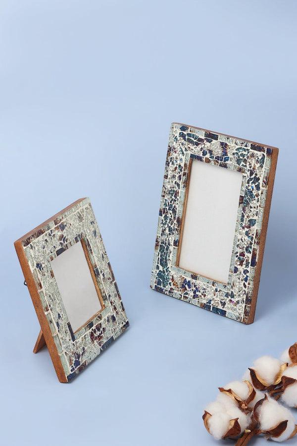 g decor Oasis Handmade Glass Mosaic Photo Frame Contemporary Picture Display Small