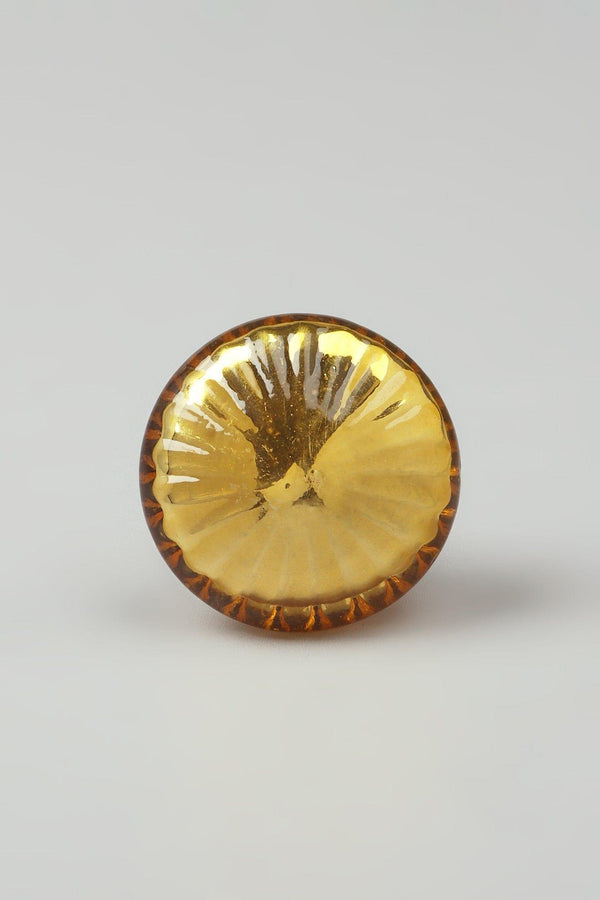 G Decor Obsidian & Solstice Round Glass Door Knob Grey