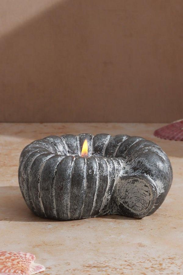 G Decor Ocean Tides Artisan Scented Candle Handcrafted Grey Coastal Shell Design With Fresh Ocean Fragrance