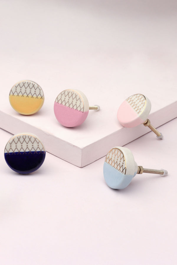 g decor Oro Ceramic Door Knob & Handle Chic Finish Pink