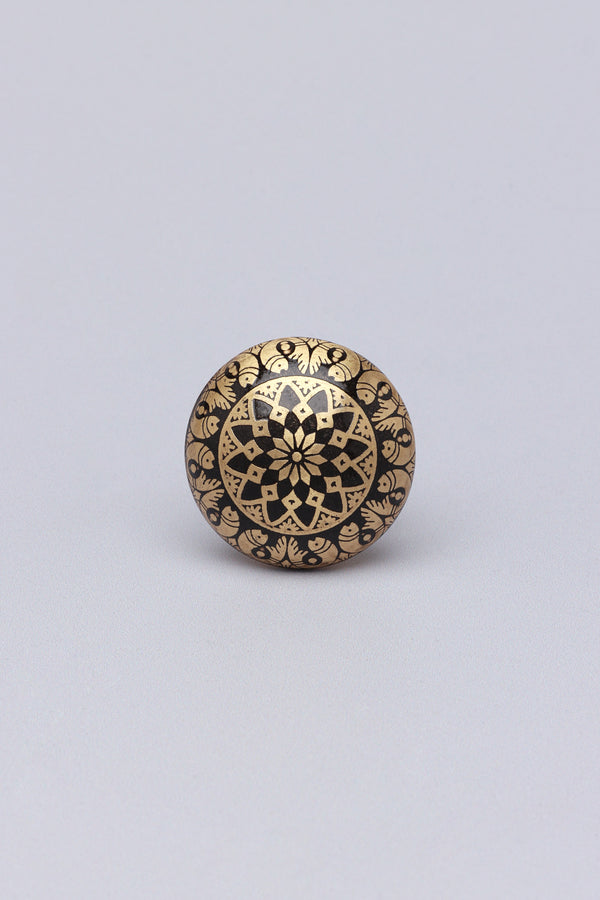 G Decor Palais Étoile Gold Brass Door Knob Cupboard Drawer Black