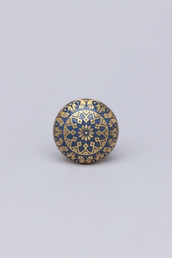 G Decor Palais Étoile Gold Brass Door Knob Cupboard Drawer Black