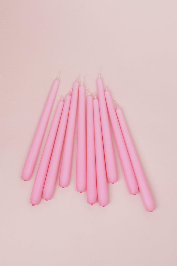 G Decor Pastelaria Set Of 2 10 Or 20 Baby Pink Tall Pastel Dinner & Taper Candles Set Of 10
