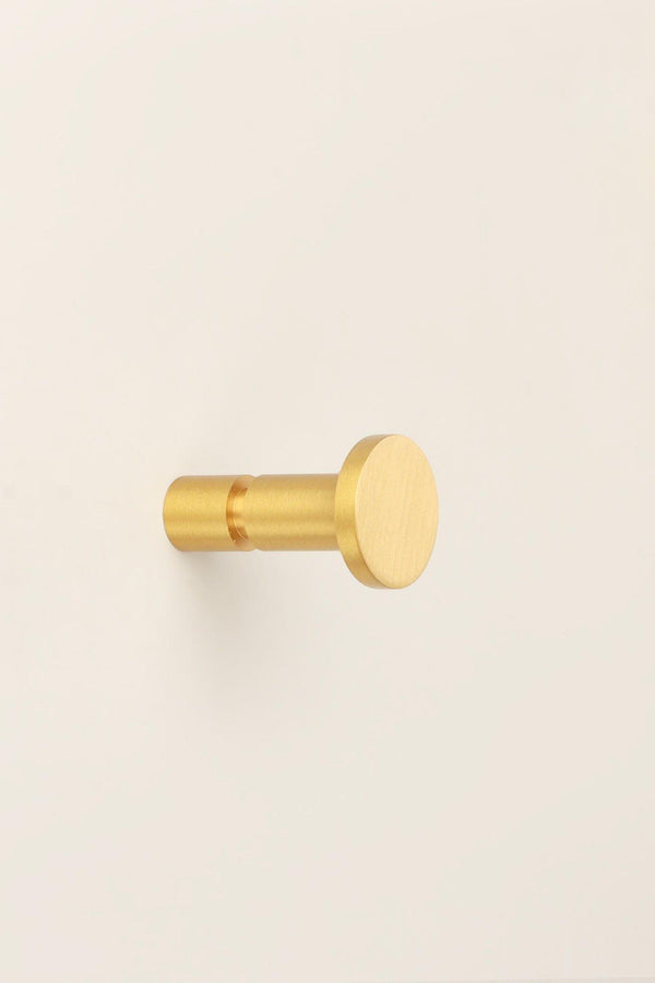 G Decor Prestige Solid Satin Brass Wall Hook Luxury Hardware Statement Gold