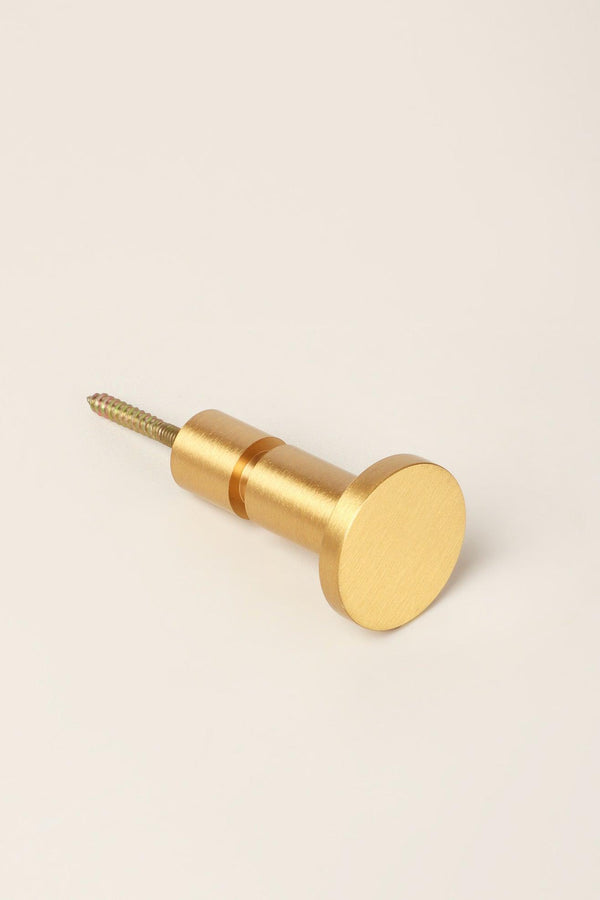 G Decor Prestige Solid Satin Brass Wall Hook Luxury Hardware Statement Gold