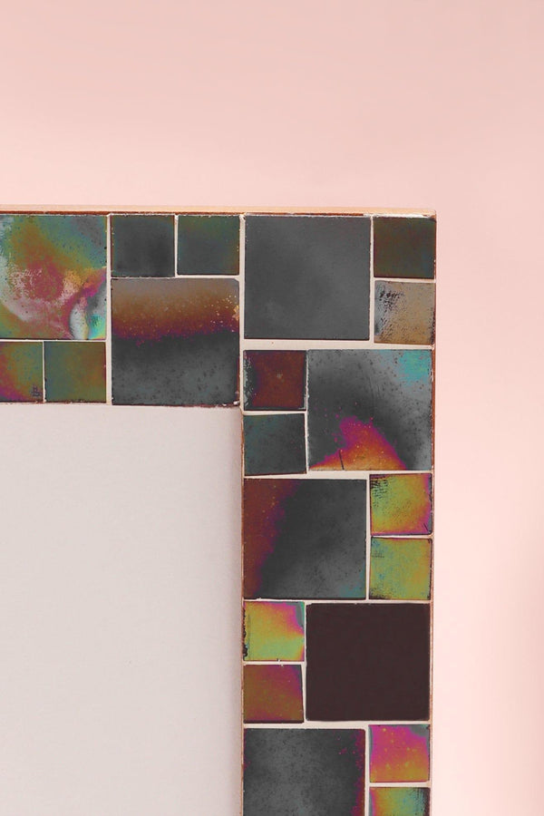 G Decor Rainbow Handmade Glass Mosaic Frame Colourful Picture Display